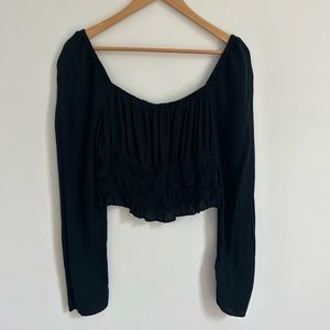 Urban Outfitters black sheer long sleeve